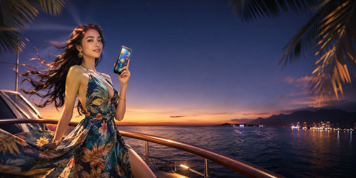 Người dùng chơi bắn cá trực tuyến trên điện thoại tại bãi biển Đà Nẵng