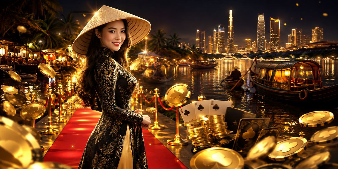 Người chơi bài tại vùng đồng bằng sông Cửu Long với nón lá truyền thống